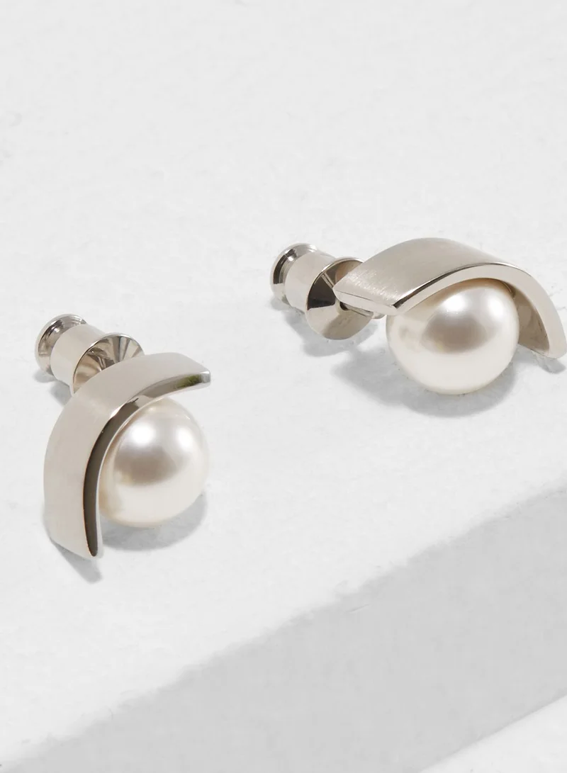 Skagen Pearl Stud Earrings