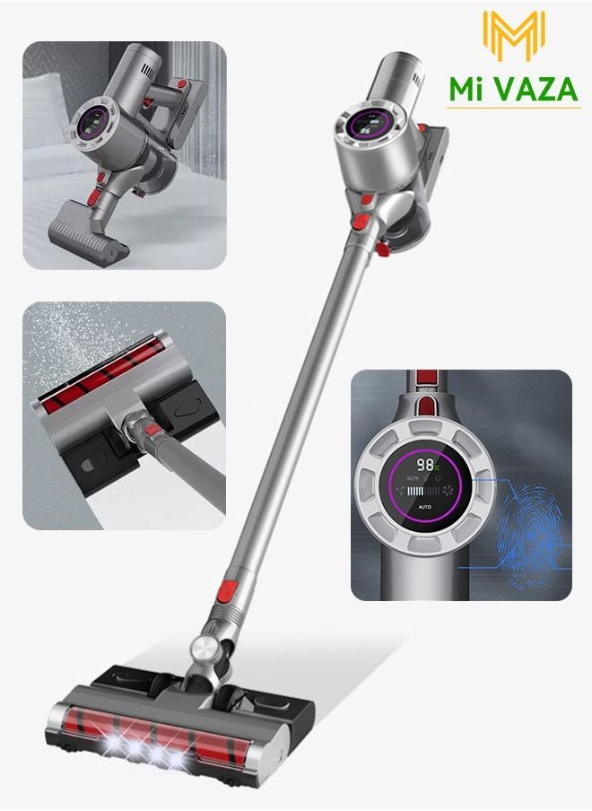 Cordless Vacuum Cleaner - LED Display Screen - 28 KPa Powerful Suction - Handheld Vacuum for Car, Carpet, Floor, Bed 