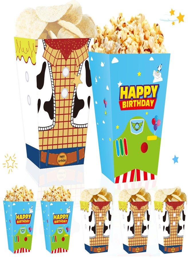 WEGYMER Cartoon Story Popcorn Boxes 20pcs Two Infinity and Beyond Birthday Gift Goodie Bags For Toy Theme Birthday Party Supplies - Image 1