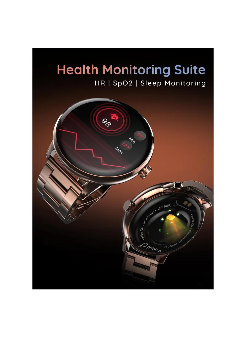 بيبل Core 1.53" Smartwatch for Men and Women, HD Infinite Display, Bluetooth Calling, HR & SpO2 Monitoring, Zen Mode, Ambient Sound Detection, In-Built Games, Alarm & Notification
