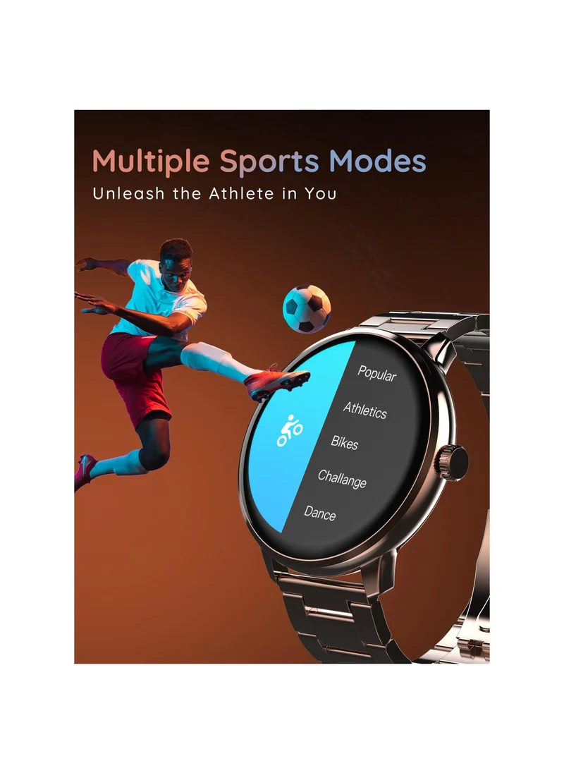 بيبل Core 1.53" Smartwatch for Men and Women, HD Infinite Display, Bluetooth Calling, HR & SpO2 Monitoring, Zen Mode, Ambient Sound Detection, In-Built Games, Alarm & Notification