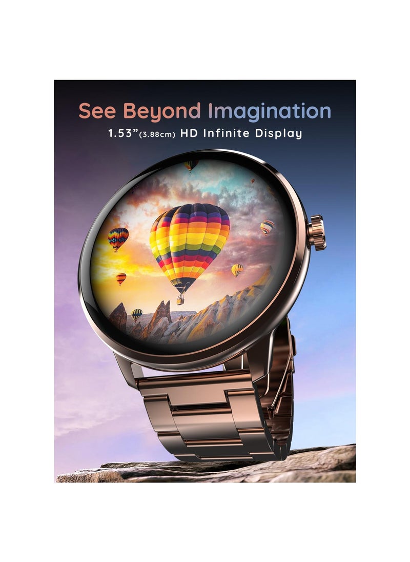 Pebble Core 1.53" Smartwatch for Men and Women, HD Infinite Display, Bluetooth Calling, HR & SpO2 Monitoring, Zen Mode, Ambient Sound Detection, In-Built Games, Alarm & Notification  - Image 2