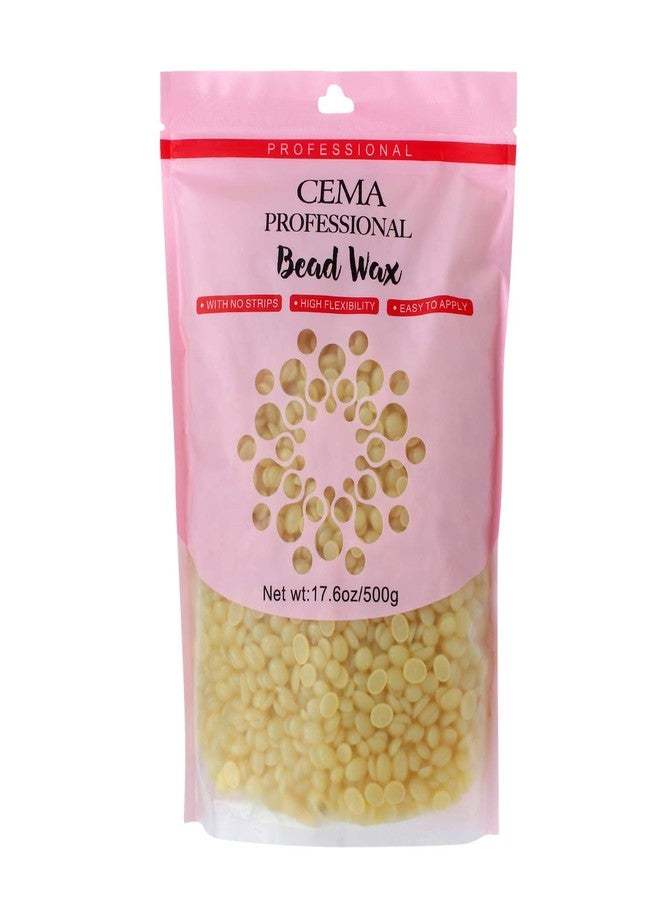 CEMA Professional Hard Wax Beads for Hair Remova | Strip-Free Microwave Wax for Face, Body, Bikini & Sensitive Skin | Easy to Apply, High Flexibility, Painless Waxing (500 Grams, White Chocolate Wax) - Image 1