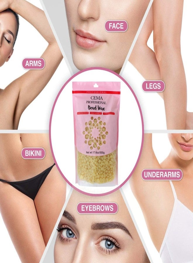 CEMA Professional Hard Wax Beads for Hair Remova | Strip-Free Microwave Wax for Face, Body, Bikini & Sensitive Skin | Easy to Apply, High Flexibility, Painless Waxing (500 Grams, White Chocolate Wax) - Image 4