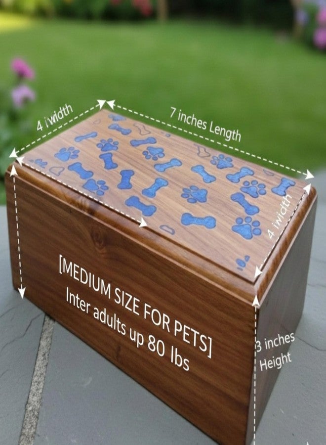 AYZCORP Wooden Urn - Pet Urns for Dogs Ashes, Decorative Wooden Pet Urns for Ashes - Rosewood Cremation Urns for Dogs, Pet Urns for Cats, Wooden Cremation Box (7''Lx 4''Wx3''H) Medium - Image 2
