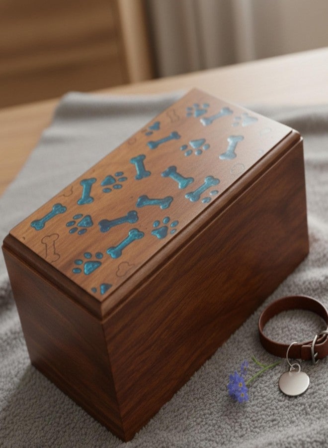 AYZCORP Wooden Urn - Pet Urns for Dogs Ashes, Decorative Wooden Pet Urns for Ashes - Rosewood Cremation Urns for Dogs, Pet Urns for Cats, Wooden Cremation Box (7''Lx 4''Wx3''H) Medium - Image 1