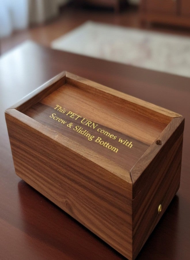 AYZCORP Wooden Urn - Pet Urns for Dogs Ashes, Decorative Wooden Pet Urns for Ashes - Rosewood Cremation Urns for Dogs, Pet Urns for Cats, Wooden Cremation Box (7''Lx 4''Wx3''H) Medium - Image 3
