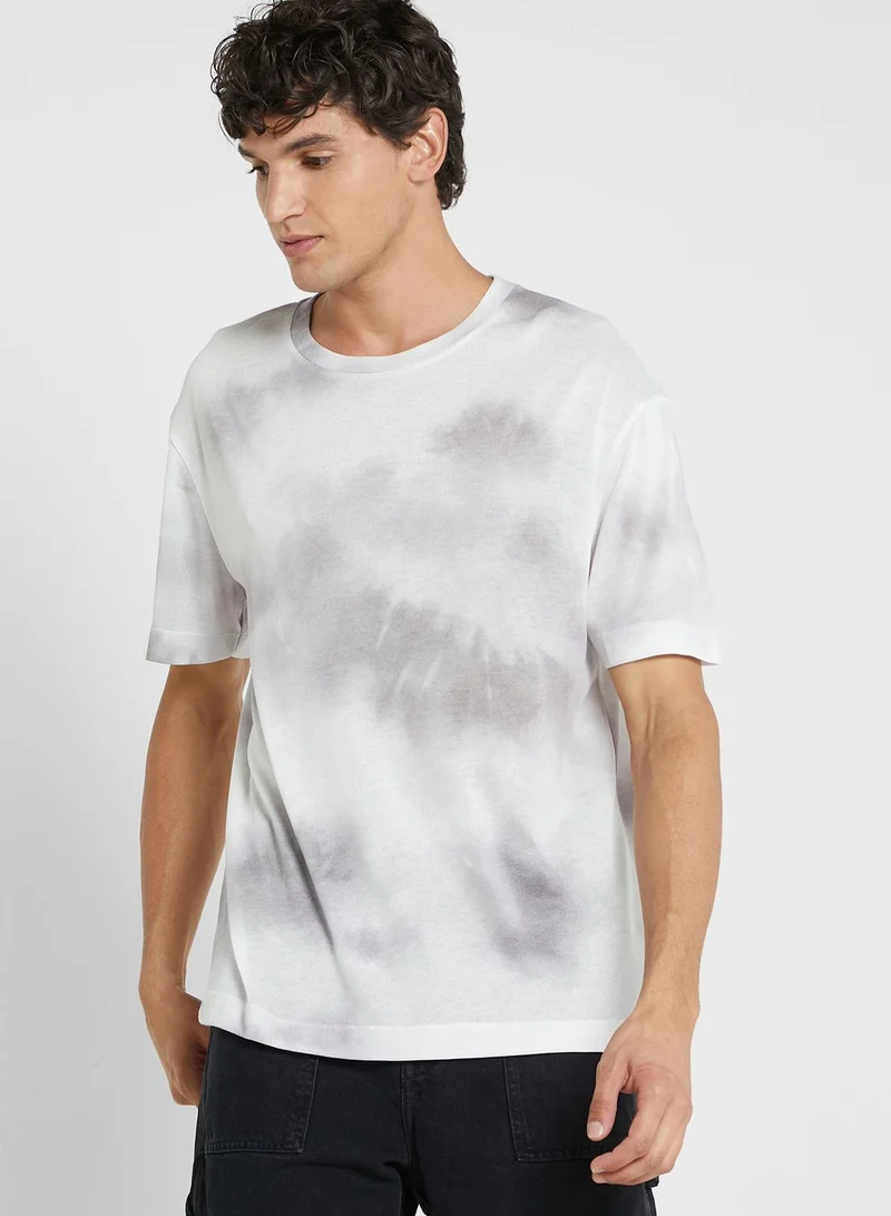 TOPMAN Printed Crew Neck T-Shirt