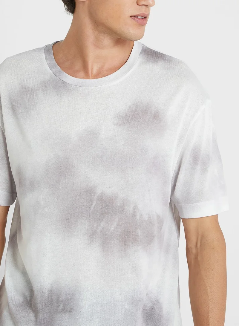 TOPMAN Printed Crew Neck T-Shirt