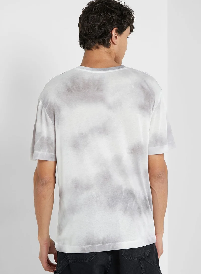 TOPMAN Printed Crew Neck T-Shirt