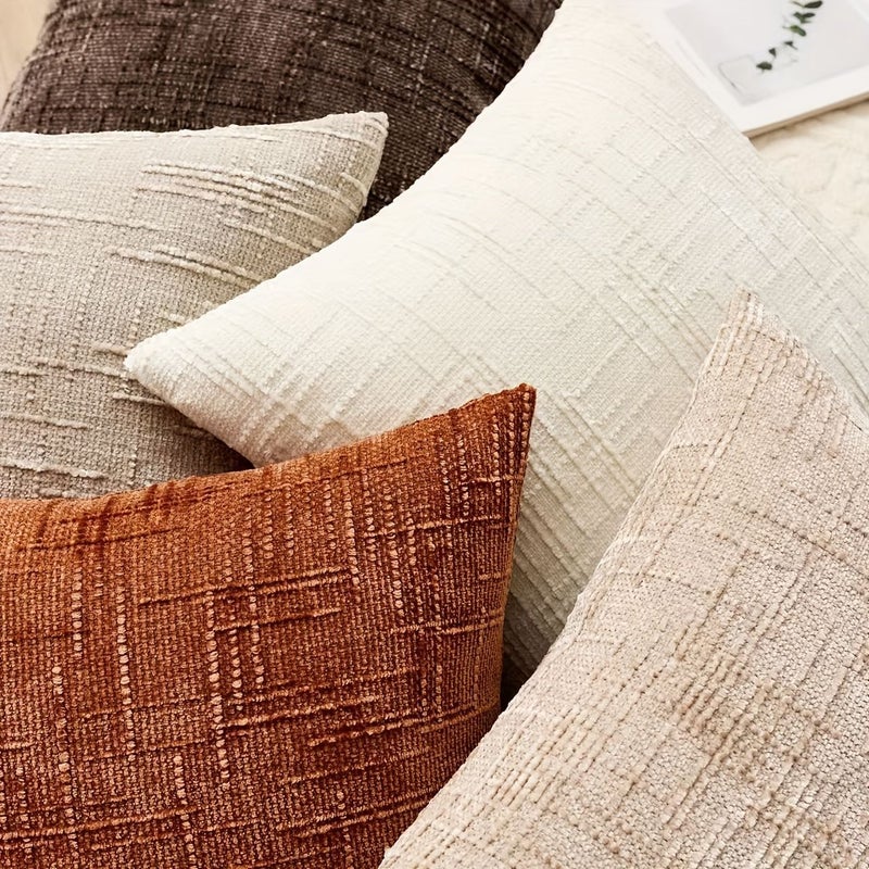30x50cm Dark Gray Bamboo Chenille Cushion Cover Pillowcase Solid Color For Living Room Bedroom Sofa Without Pillow Core - Image 2