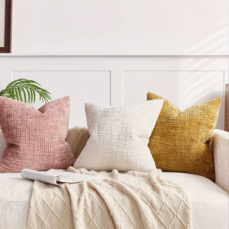30x50cm Dark Gray Bamboo Chenille Cushion Cover Pillowcase Solid Color For Living Room Bedroom Sofa Without Pillow Core - Image 1