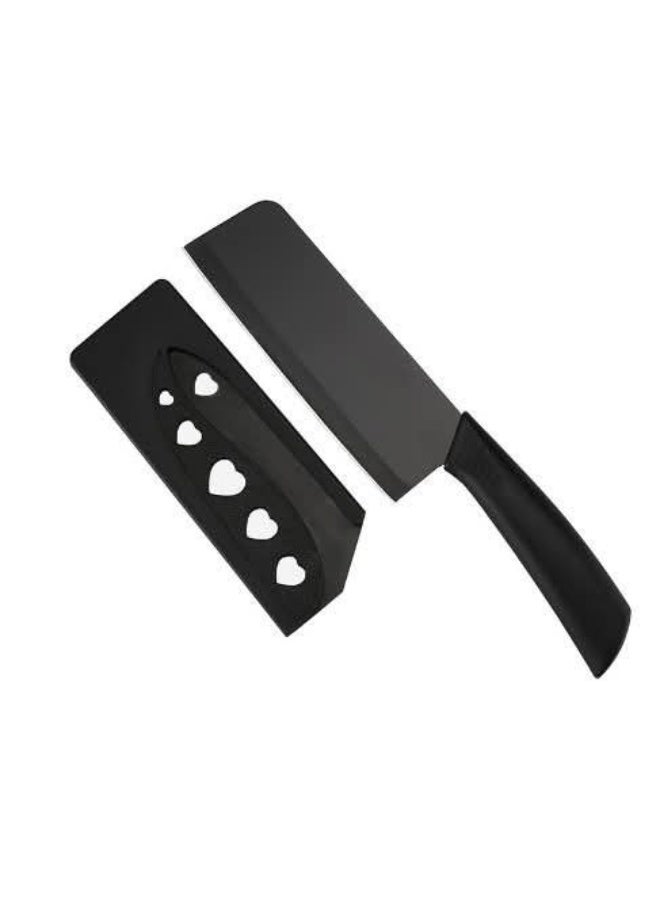 Kitchen Knife – High Carbon Stainless Steel Knife with Printed Blades, Sharp Chef's Knife and Utility Knives with Nonstick Coating for Kitchen Use (Matte Black) - Image 1