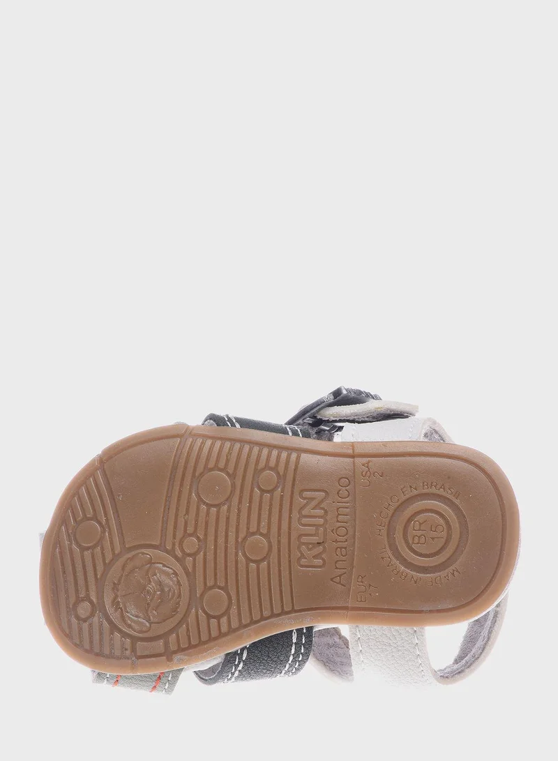 Klin Kids Back Striped Sandals
