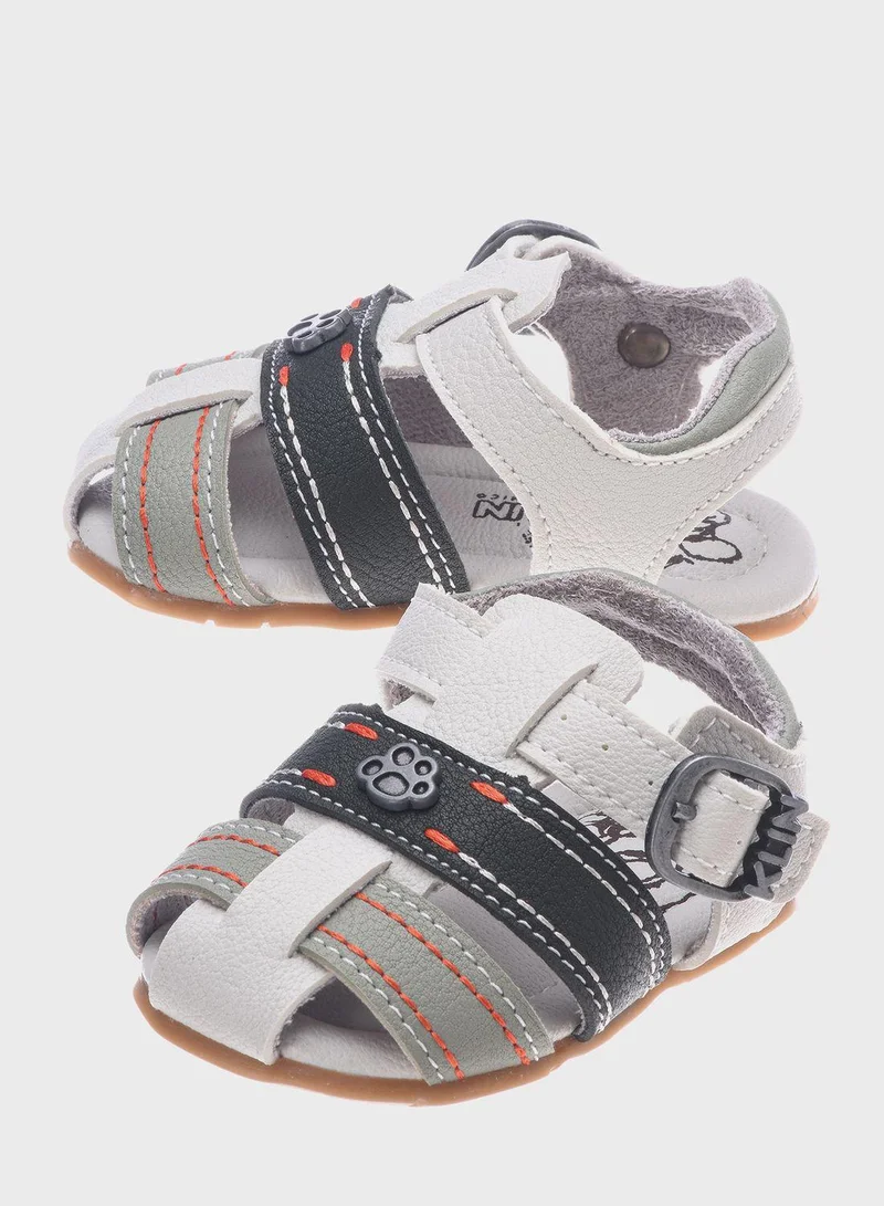 Klin Kids Back Striped Sandals