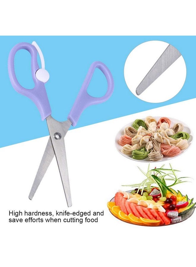 Hztyyier Food Shears Stainless Steel Baby Scissors Food Scissor with Plastic Cover for Toddlers, Preschool Training Kids Scissors() - Image 4