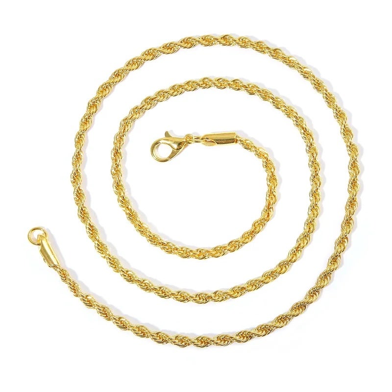 Ay New Simple Classic Rope Chain for Men Women Necklace Casual Punk Stainless Steel Figaro Twisted Cuban Chain Necklace Jewelry - Image 4