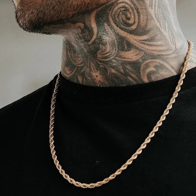 Ay New Simple Classic Rope Chain for Men Women Necklace Casual Punk Stainless Steel Figaro Twisted Cuban Chain Necklace Jewelry - Image 1