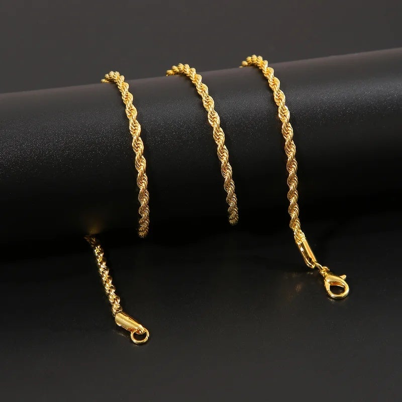 Ay New Simple Classic Rope Chain for Men Women Necklace Casual Punk Stainless Steel Figaro Twisted Cuban Chain Necklace Jewelry - Image 3
