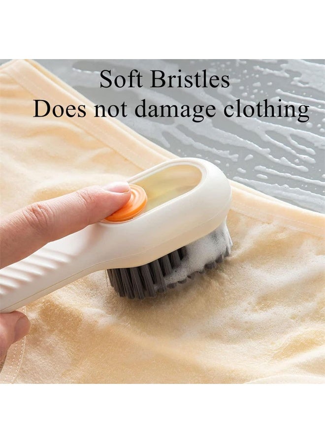 ECVV Multifunctional Shoe Brush with Liquid Box, Liquid Adding Soft Fur Cleaning Brush, Long Handle Automatic Liquid Adding Cleaning Brush - Image 4