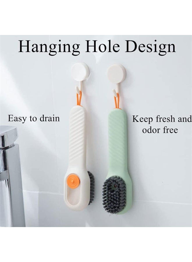 ECVV Multifunctional Shoe Brush with Liquid Box, Liquid Adding Soft Fur Cleaning Brush, Long Handle Automatic Liquid Adding Cleaning Brush - Image 5