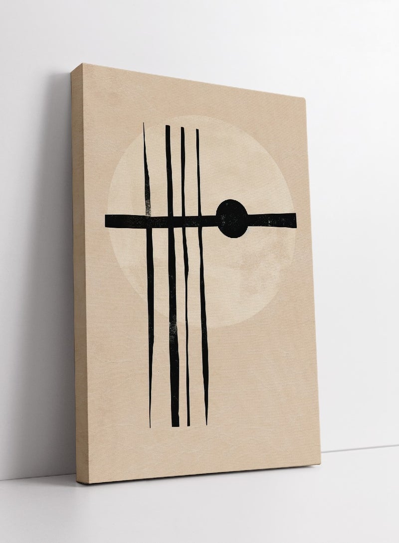 مودكلاس لوحة جدارية تصميم تجريدي بإطار خشبي - Image 2