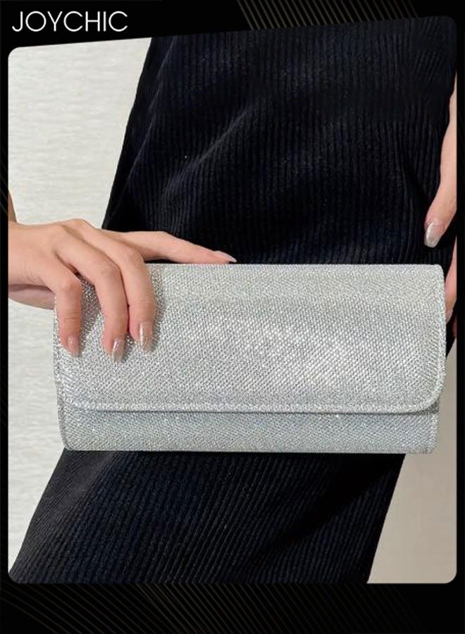 Joychic حقيبة كلاتش نسائية خفيفة الوزن محمولة حقائب مسائية متلألئة لحفلات الكتف - Image 1