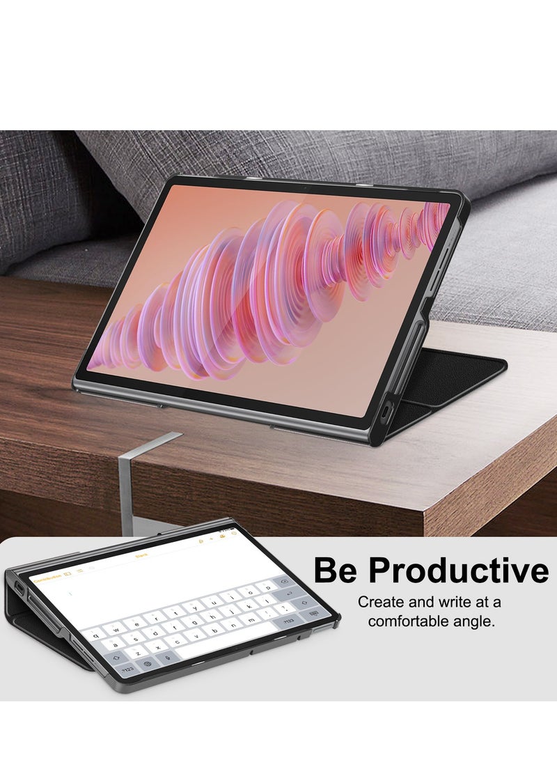 Case for Lenovo Tab Plus 11.5 Inch (2024) TB351FU Tablet Ultra Slim Lightweight Stand Cover Case Premium Quality PU Leather Case Cover (Black) - Image 2