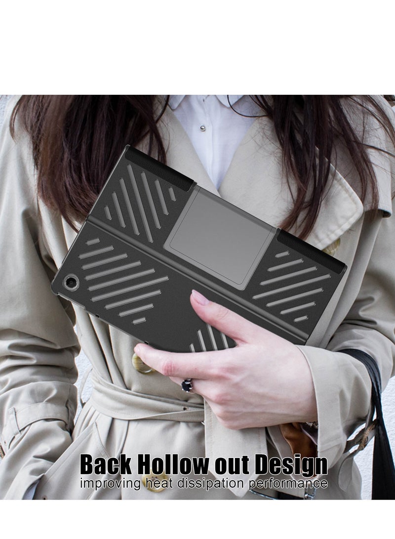 Case for Lenovo Tab Plus 11.5 Inch (2024) TB351FU Tablet Ultra Slim Lightweight Stand Cover Case Premium Quality PU Leather Case Cover (Black) - Image 4