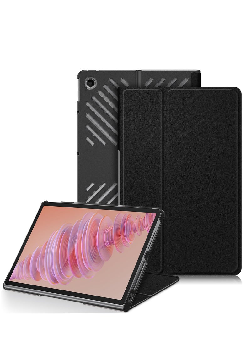 Case for Lenovo Tab Plus 11.5 Inch (2024) TB351FU Tablet Ultra Slim Lightweight Stand Cover Case Premium Quality PU Leather Case Cover (Black) - Image 1