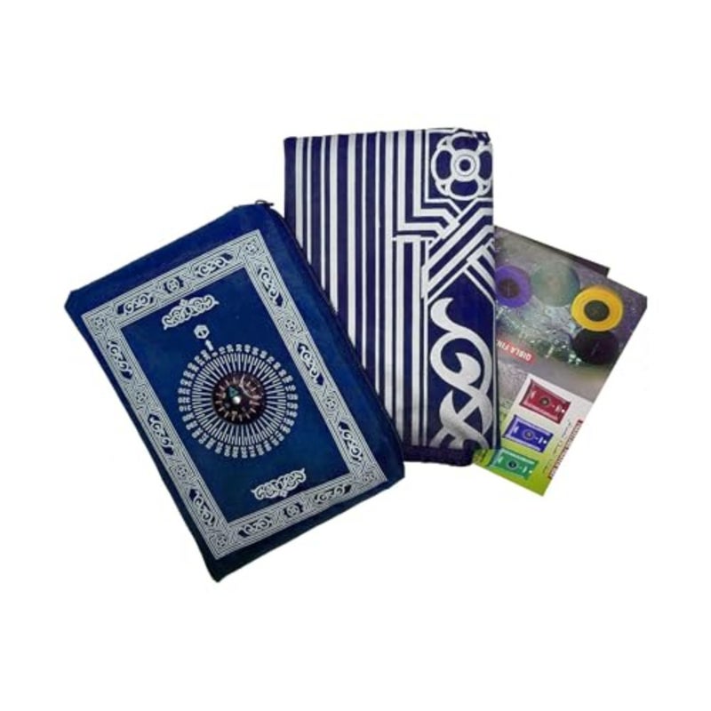 Al-Salat Travel Pocket Prayer Mat, Portable Muslim Rug, Water Proof, Foldable, Portable in Pouch with Qibla Compass, Assorted - Image 5