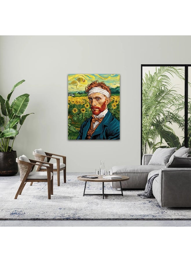 Walliv Vincent'S Yellow Symphony Wall Art Canvas Painting 50x75 cm.  - Image 1