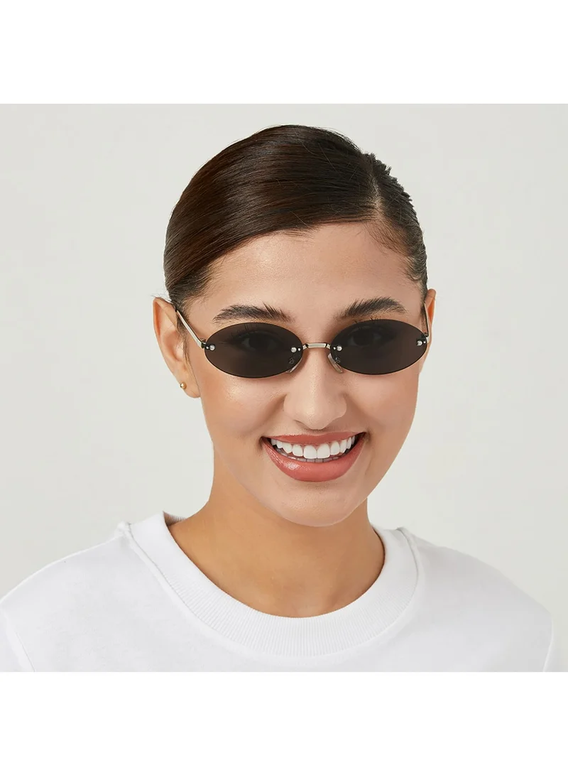 Blackout JENNIFER Women Silver Sunglasses - Frame Material: Metal - Frame Color: Silver - Lens Color: Gray - Full Rim