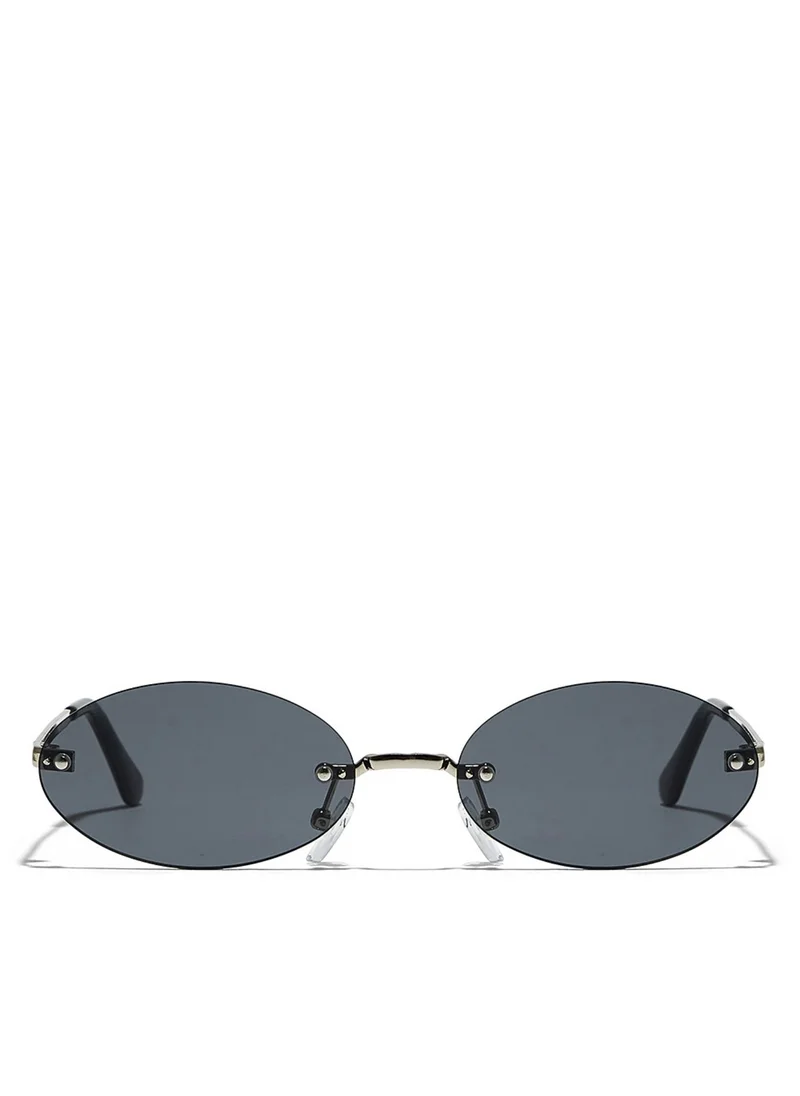 Blackout JENNIFER Women Silver Sunglasses - Frame Material: Metal - Frame Color: Silver - Lens Color: Gray - Full Rim