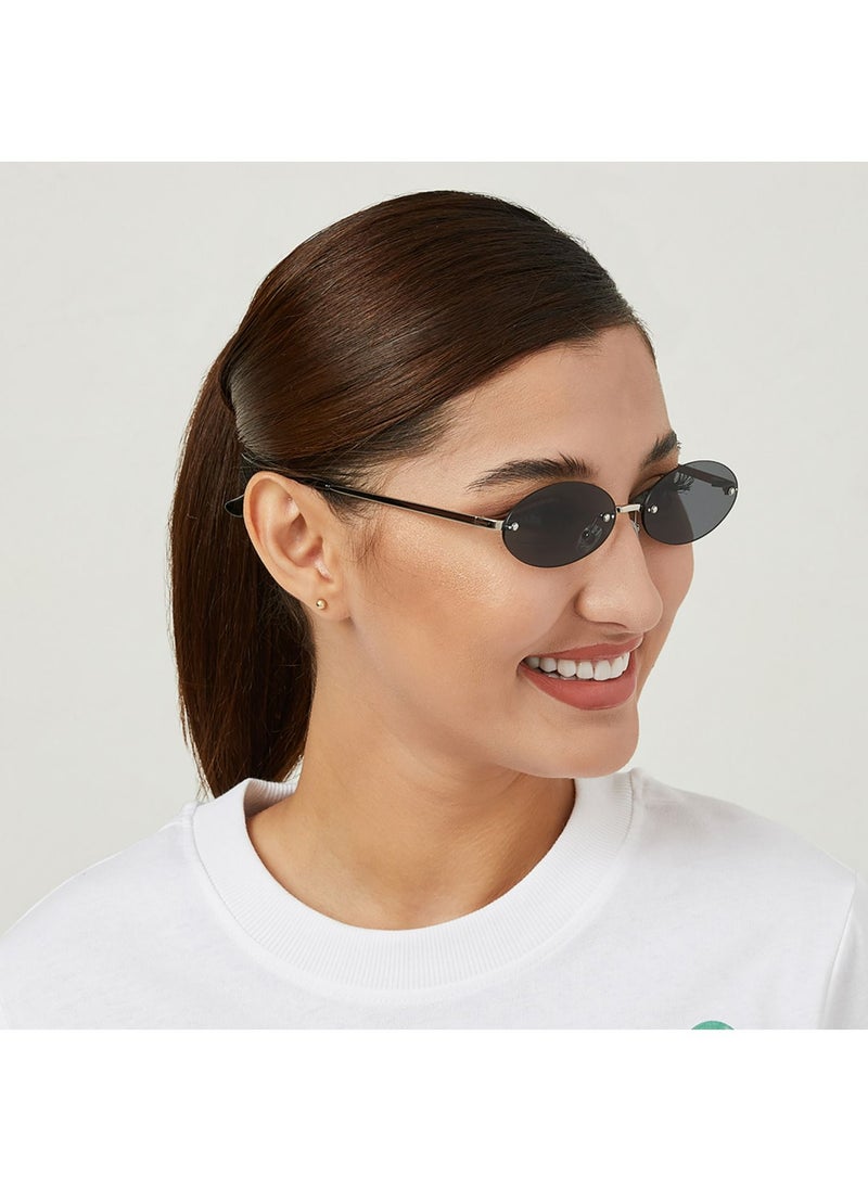 Blackout - JENNIFER Women Silver Sunglasses - Frame Material: Metal - Frame Color: Silver - Lens Color: Gray - Full Rim - Image 1