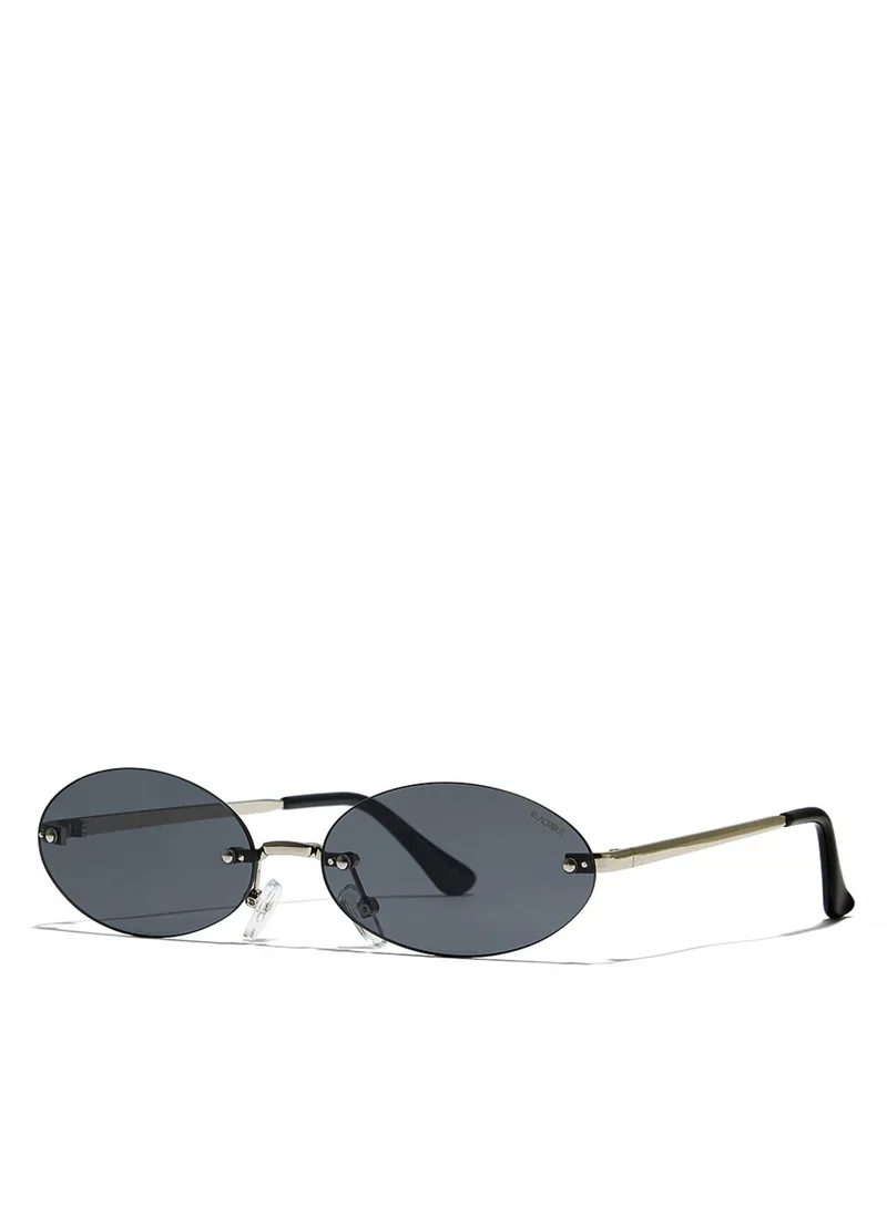 Blackout JENNIFER Women Silver Sunglasses - Frame Material: Metal - Frame Color: Silver - Lens Color: Gray - Full Rim