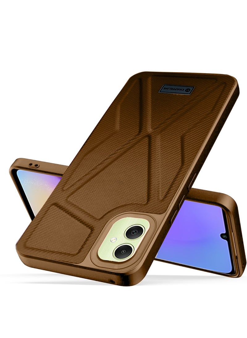 CHAPPELINE Soft Silicone Fabric Texture Case Cover For Samsung Galaxy A05 4G 2023 Brown  - Image 2