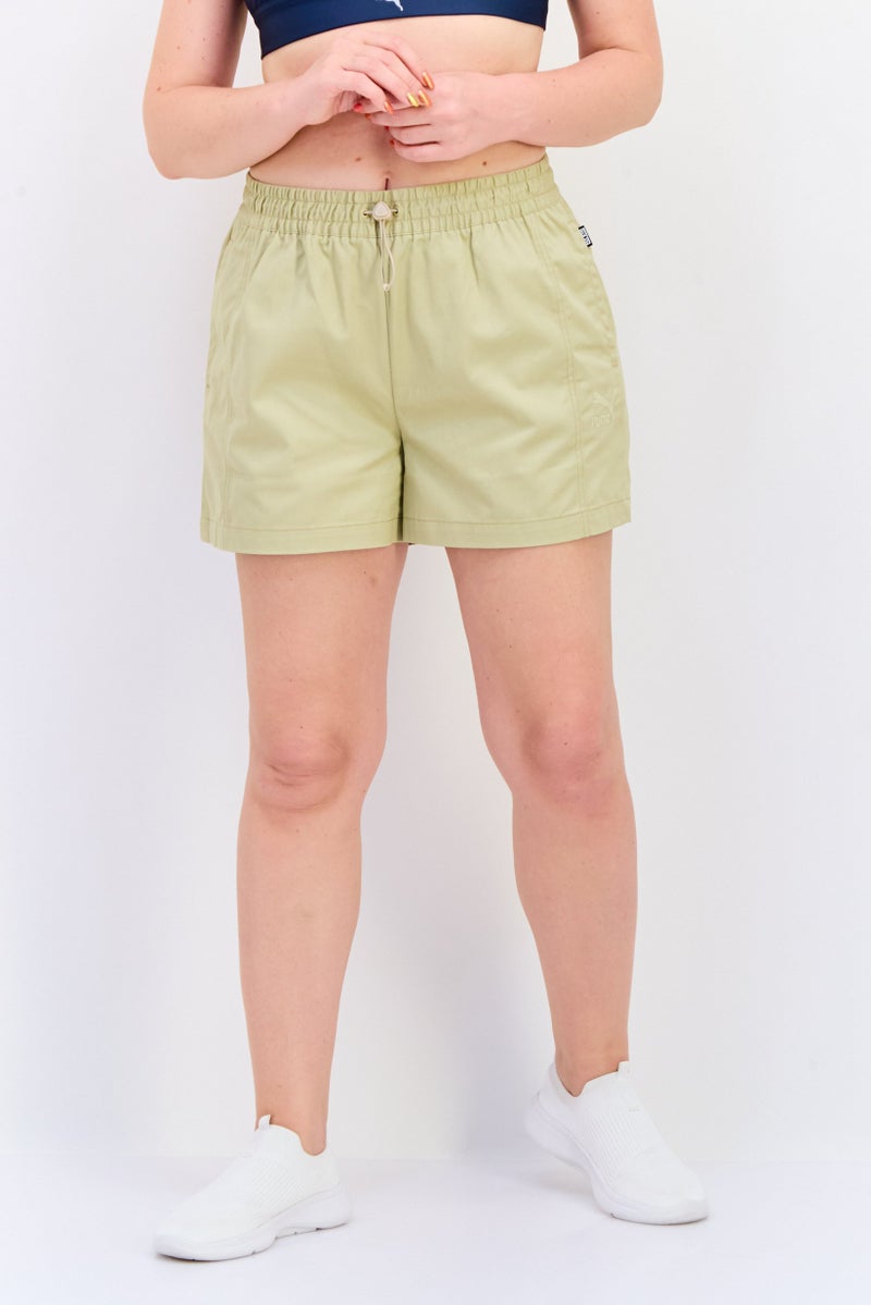 PUMA Women Relaxed Fit Outdoor Shorts, Beige  - Image 1