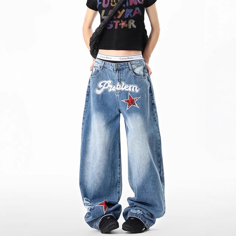 Unisex Classic Denim Jeans Loose Fit Daily Outdoor Wear - Image 3