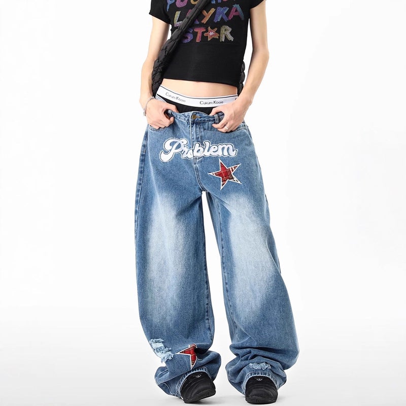 Unisex Classic Denim Jeans Loose Fit Daily Outdoor Wear - Image 2