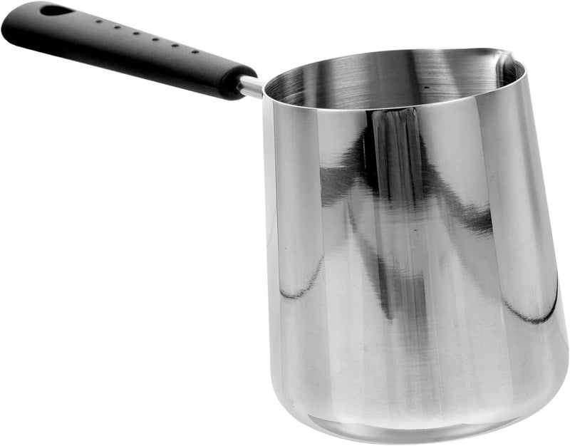 Amosfun Stainless Steel Small Saucepan Deepened Oil Pot with Long Handle for Heating Milk and Cooking Sauces Kitchen Essential - Image 1
