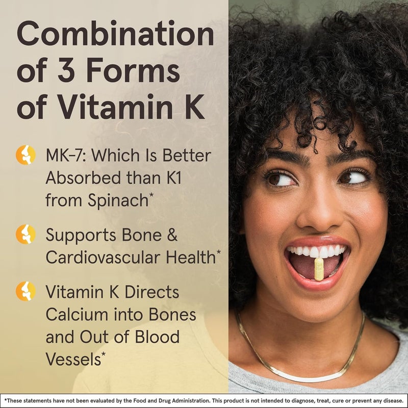 Jarrow Formulas KRight  Vitamin KComplex K1 MK4 MK7 D3  60 Servings Softgels  Dietary Supplement for Bone  Cardiovascular Health Support  Vitamin K2 MK7  Gluten Free - Image 4