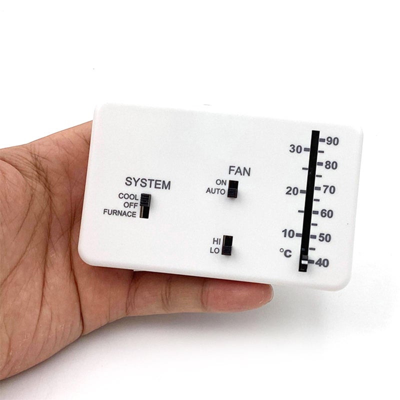 RV Analog Thermostat: White, Dual Heat/Cool Control, Energy Efficient RV Thermostat Replacement - Space-Saving Design, User-Friendly for RV Climate Control - Image 5