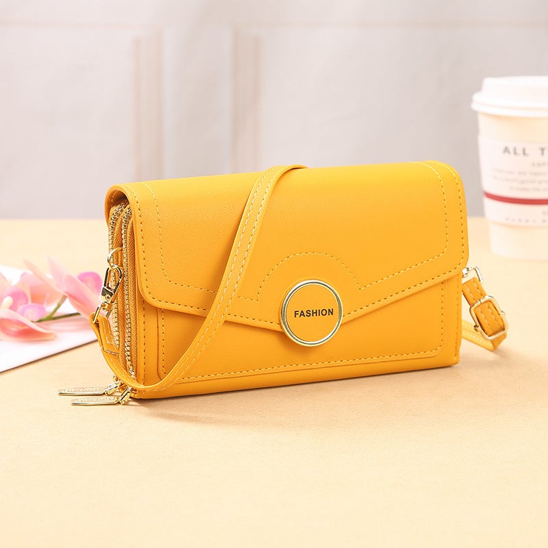 Multifunctional Solid Color PU Leather Wallet, RFID Blocking Design Portable Daily Storage Purse for Cards Cash Coin Business Use - Image 1