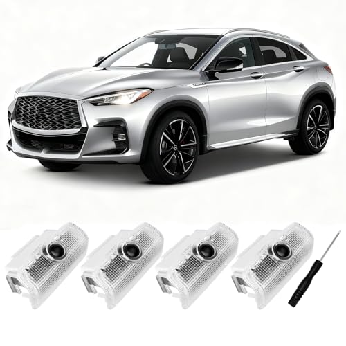 Thingrific 4Pcs No Fade Car Door Lights Logo Projector Compatible with QX5056607080 Q506070 G2537 M2535374556 FX35374550 EX253537 Model Led Car Door Welcome Puddle Lights Accessories - Image 1