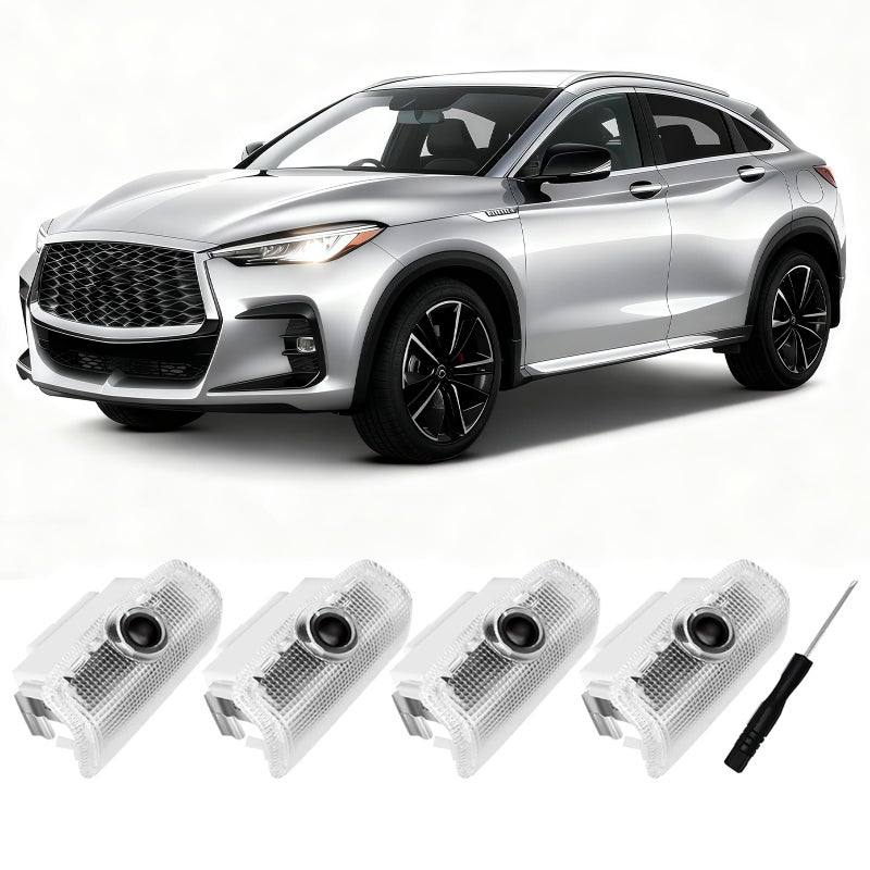 Thingrific 4Pcs No Fade Car Door Lights Logo Projector Compatible with QX5056607080 Q506070 G2537 M2535374556 FX35374550 EX253537 Model Led Car Door Welcome Puddle Lights Accessories - Image 3