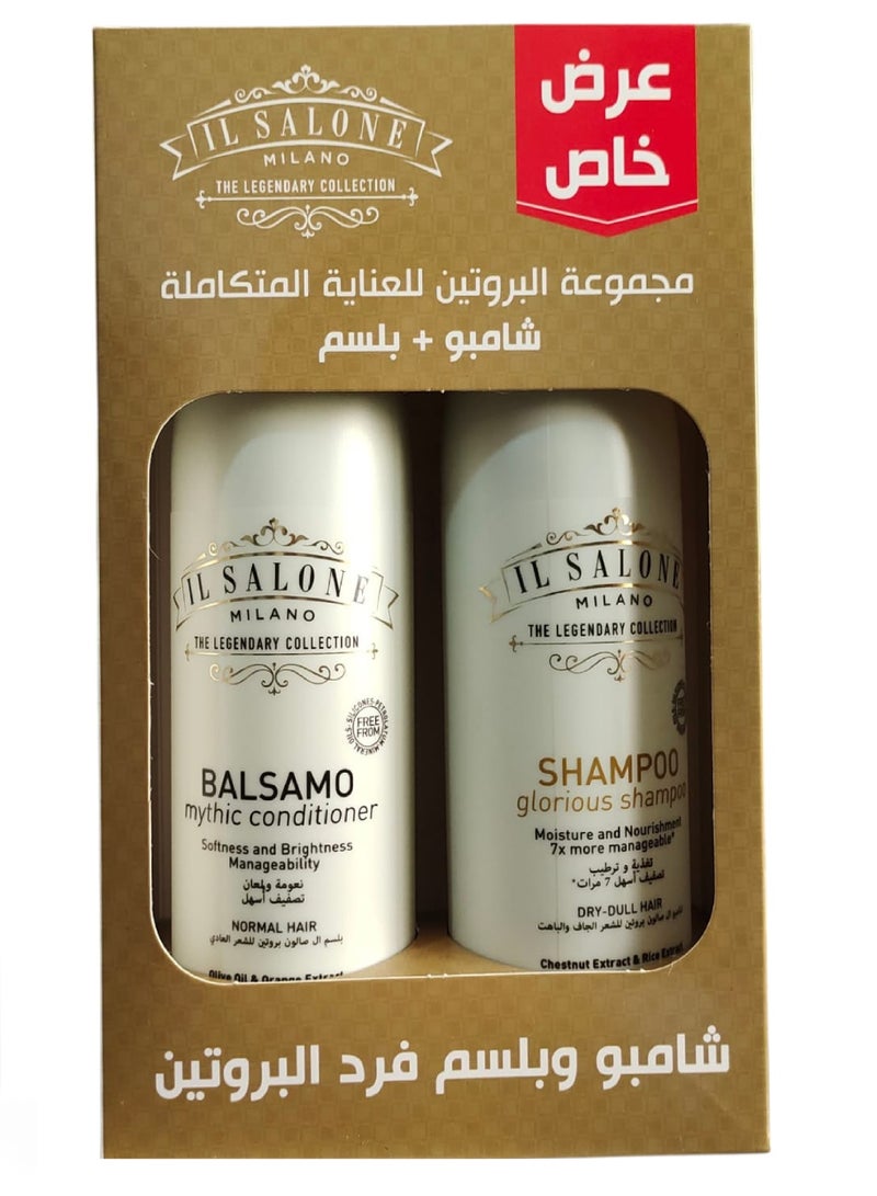 IL SALONE Protein Complete Care Shampoo + Conditioner Set 2X500 ml  - Image 1