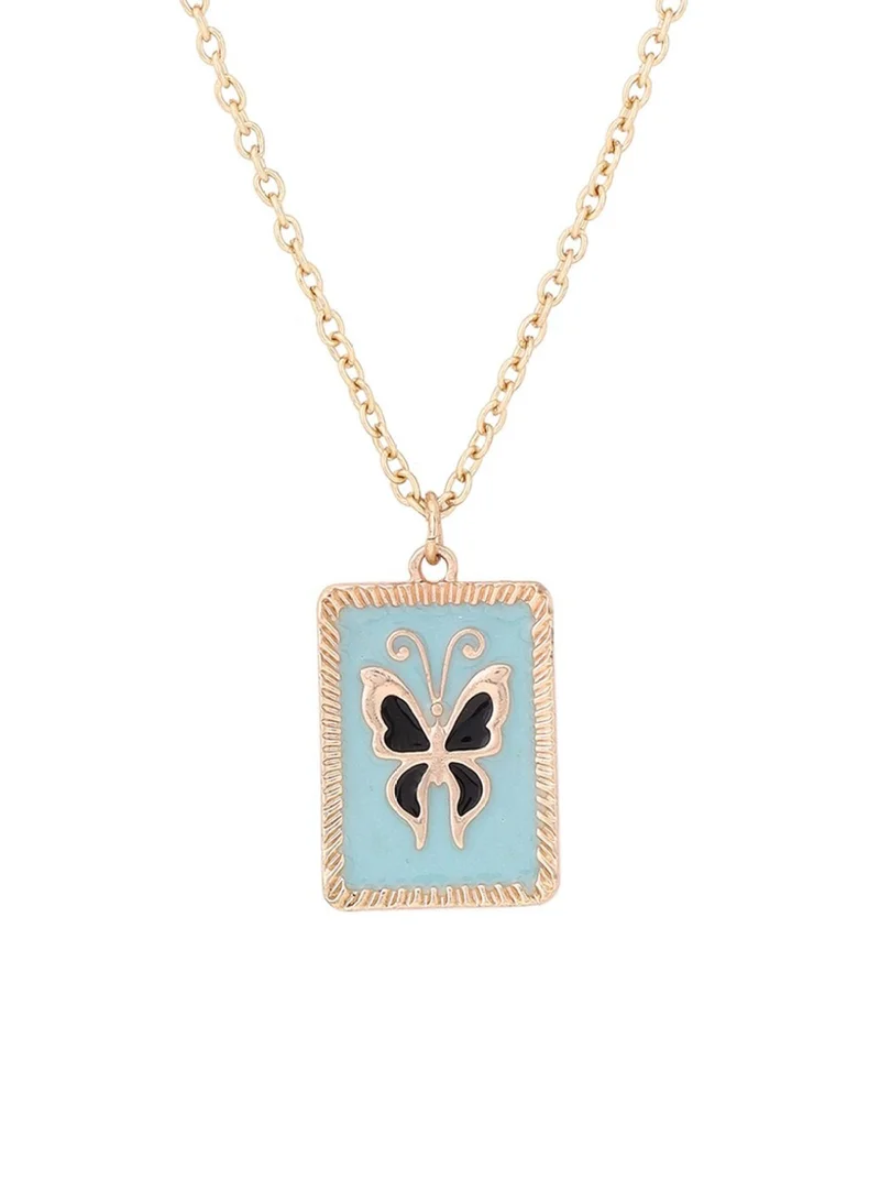 Priyaasi Brass Butterfly Minimal Chain