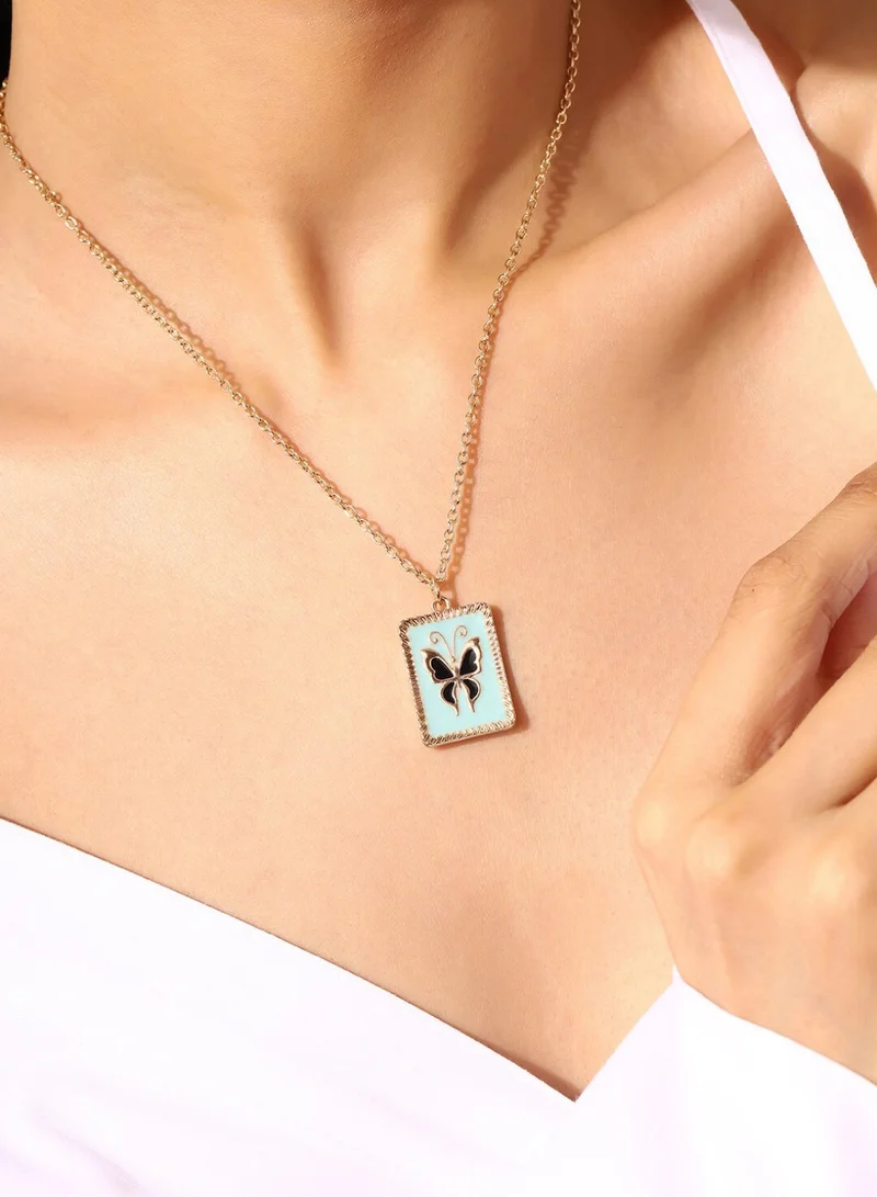Priyaasi Brass Butterfly Minimal Chain