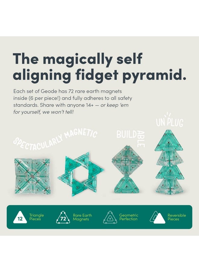 Speks Geode Pyramid 12Piece Building Set Aqua Fun Desk Toy For Adults - Image 3